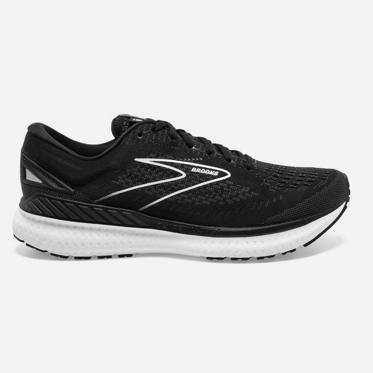 Brooks Glycerin Gts 19 Israel - Women's Max Cushion Road Running Shoes - Black/White (97026-EWDT)